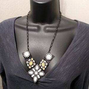 Black Chain Decorative Multicolor Necklace Adjustable 21 To 23 Inches